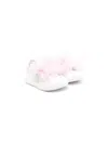 Monnalisa Ruffled Leather Sneakers In White