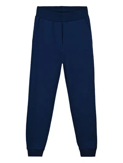 Monnalisa Kids' Ruffled Pocket Track Pants In Blue