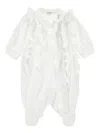 Monnalisa Ruffled Romper In White