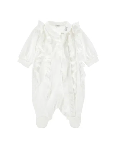 Monnalisa Babies'   Ruffled Romper In White
