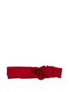 Monnalisa Ruffled Rose Hair Band In Red