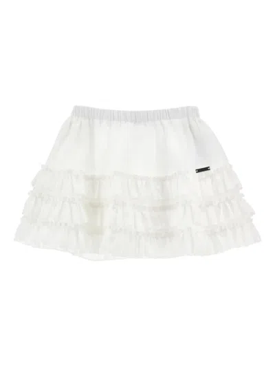 Monnalisa Kids' Ruffled Skirt In Black