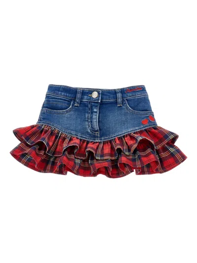 Monnalisa Babies' Ruffled Skirt In Blue