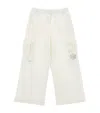 Monnalisa Fleece Trousers With Ruffles In White