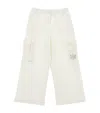 Monnalisa Fleece Trousers With Ruffles In White