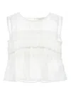 Monnalisa Ruffled Top Blouse In White