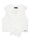 Monnalisa Ruffled-trim Blouse In Weiss