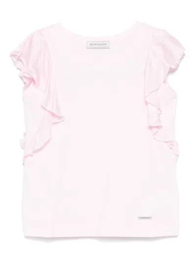 Monnalisa Kids' Ruffled-trim Tank Top In Pink
