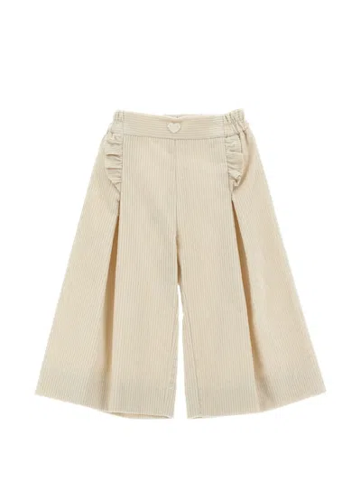 Monnalisa Babies' Ruffled Trousers In Neutral