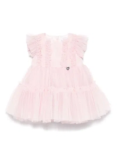 Monnalisa Babies' Ruffled Tulle Dress In Pink