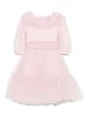 Monnalisa Ruffled Tulle Dress In Pink