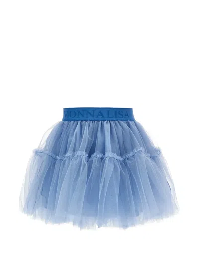 Monnalisa Kids' Ruffled Tulle Skirt In Multi