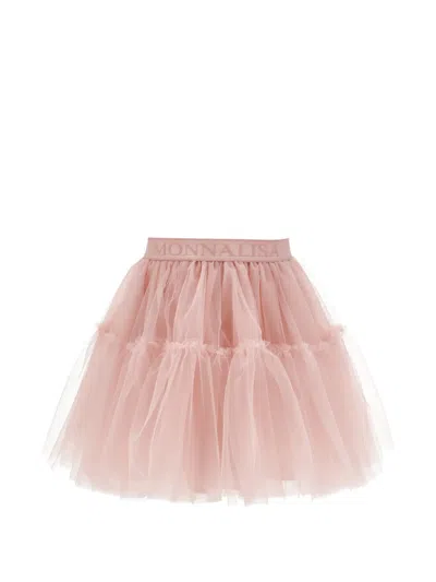 Monnalisa Kids' Ruffled Tulle Skirt In Pink