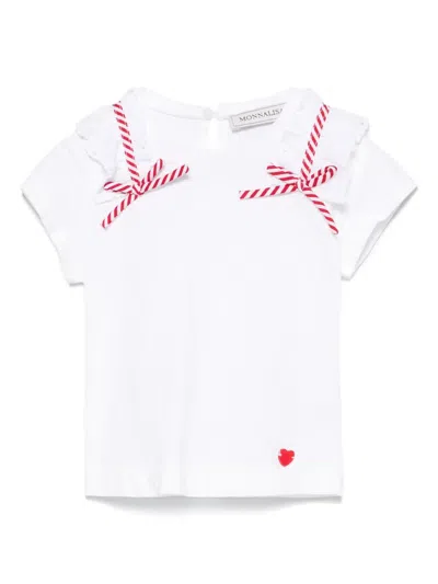 Monnalisa Babies' Sangallo T-shirt In White