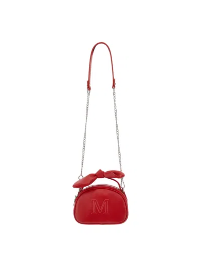 Monnalisa Babies'  Satchel Bag In Ruby Red