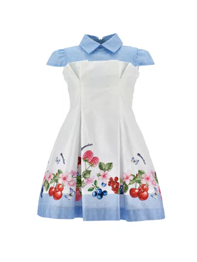 Monnalisa Kids'   Satin Bustier Dress In Blue