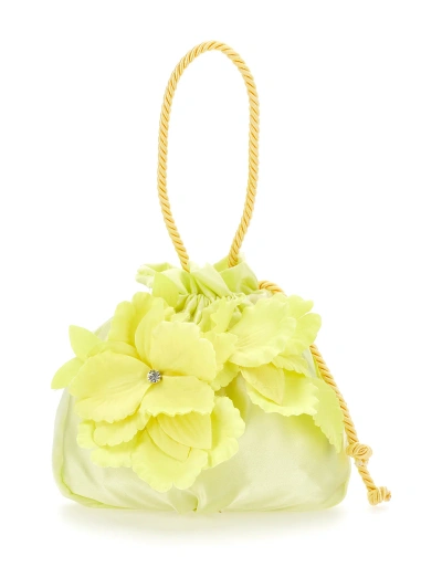 Monnalisa Satin Handbag In Light Yellow