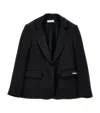 Monnalisa Single-breasted Blazer In Black