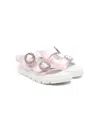 Monnalisa Satin Sandals In Pink