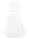 Monnalisa Satin Skirt Set In White