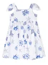 Monnalisa Sea Life-print Cotton Dress In White