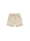 Monnalisa Seersucker Shorts In White + Ecru