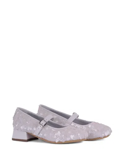 Monnalisa Kids' Sequin Embellished Ballerinas In Purple