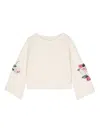 Monnalisa Sequin-embellished Knitted Top In White