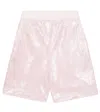 Monnalisa Elegant Sequin Bermuda Shorts In Rosa Antico