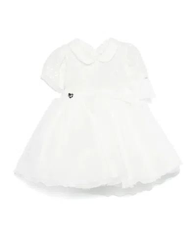 Monnalisa Sequinned Dress In White