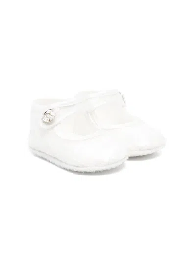 Monnalisa Babies' Sequinned Pre-walkers In White