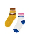 Monnalisa Set Of 2 Pairs Of Colored Socks In Blue