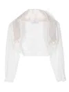 Monnalisa Shawl-collar Cropped Jacket In Pink