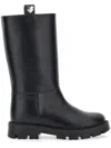MONNALISA MONNALISA  SHEEPSKIN LINING LEATHER BOOTS
