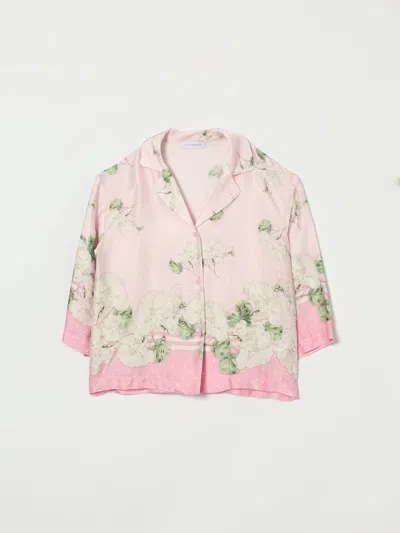 Monnalisa Shirt  Kids Color White In Burgundy