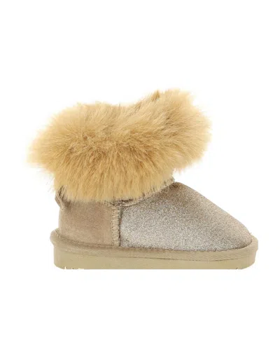 Monnalisa Short Boots In Nude