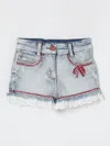 Monnalisa Rope-detail Denim Shorts In Denim