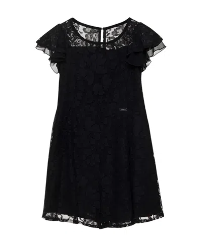 Monnalisa Short-sleeve Dress In Black