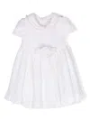 Monnalisa Short-sleeve Pleated Dress In White