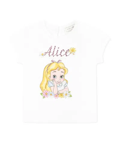 Monnalisa Short Sleeve T-shirt In White
