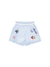 Monnalisa Kids' Shorts Aus Baumwollfleece In Grau