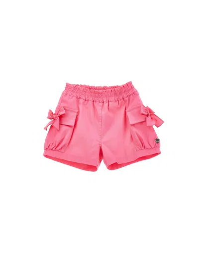 Monnalisa Kids'   Batavia Fabric Shorts In Sachet Pink