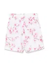 Monnalisa Shorts Con Tasche Popelin Popeline Fiori Di Pesco In Multicolor
