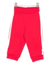 Monnalisa Side-stripe Track Pants In Red