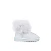 Monnalisa Silver Ankle Boots For Girl With Herat In Grey