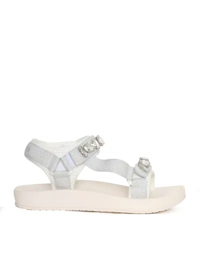 Monnalisa Kids' Silver Sandals With Applications