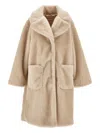 Monnalisa Teddy Coat Buttons In Brown