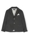 Monnalisa Single-breasted Notched Blazer In Grey