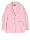 Monnalisa Single-breasted Tailored Jacket In Pink