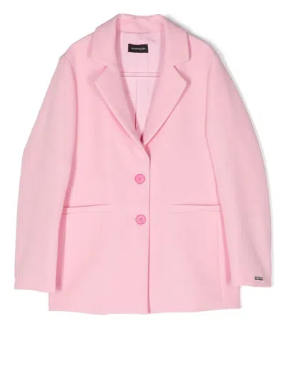 Monnalisa Single-breasted Tailored Jacket In Pink